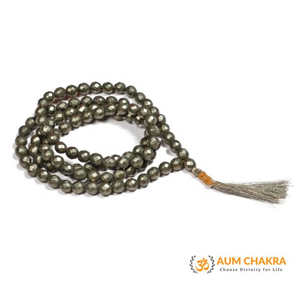 Natural Pyrite Japa Mala