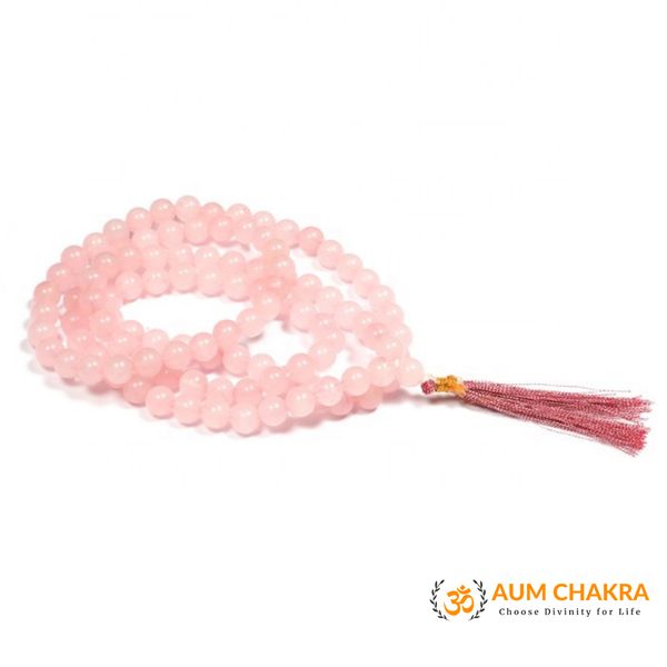 Natural Rose Quartz Japa Mala