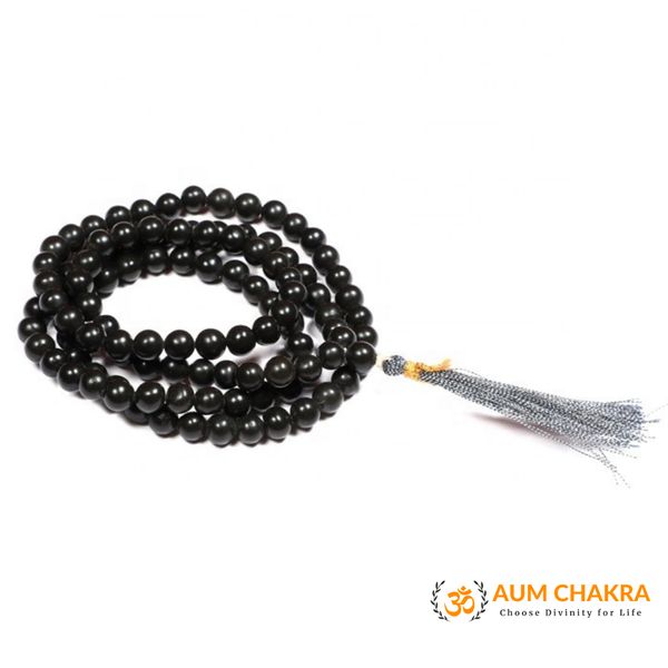 Natural Black Jasper Jap Mala