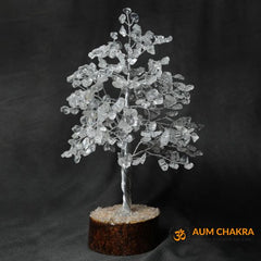 Natural Clear Crystal Quartz Tree With 300 Beads