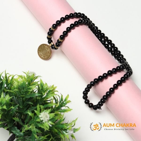 Natural Black Onyx Shree Yantra Pendant