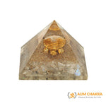Natural Clear Quartz Turtle Charm Pyramid