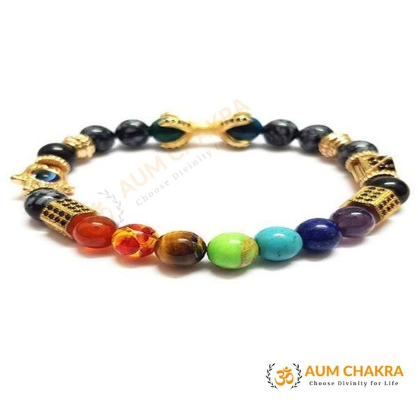 Natural 7 Chakra Stone Yantra Wealth Bracelet
